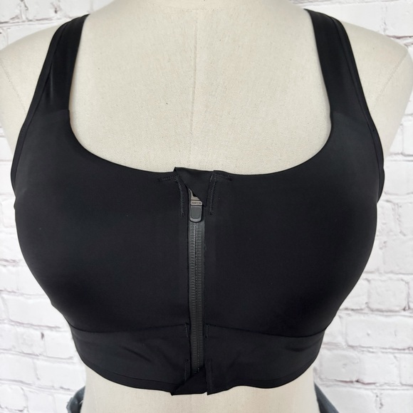 ATHLETA Empower II Train Black Front Zip Sports Bra--S - Picture 1 of 16
